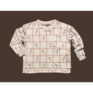 PEANUTS Snoopy Pullover Pajama Top Sz S Women's Winter Print
